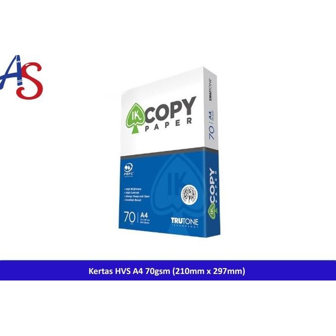 

Kertas HVS A4 IK Copy Paper 70gsm 210 x 297 mm by Radhiant official