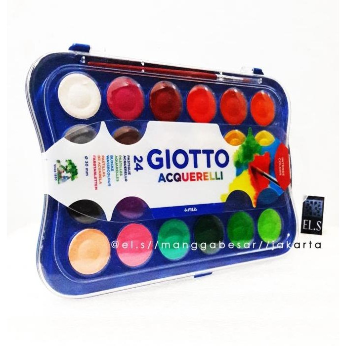 

Giotto Acquerelli 24 Warna ( Water Color Cake / Cat Air ) by Radhiant official