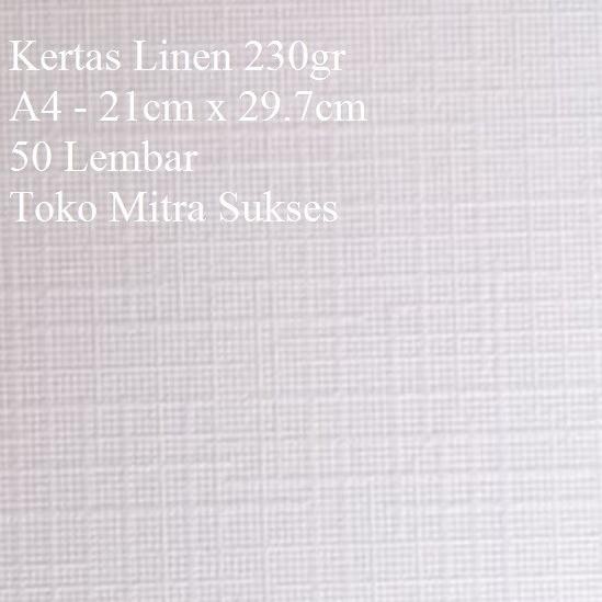 

Kertas Linen Jepang 230 gram A4 isi 50 Lembar by Radhiant official