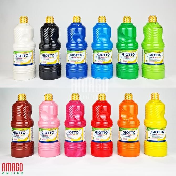 

GIOTTO School Paint 1000 ml Cat Air Cat Poster Lukis Sekolah 1 liter pilih warna by Radhiant official