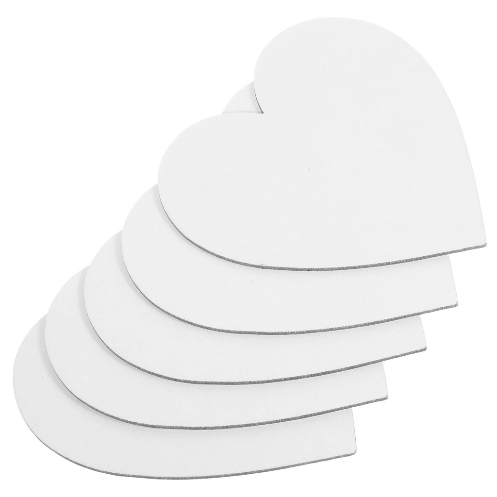 

5Pcs Heart Shaped Diy Panels Cotton Board Artist Paper Board Heart Panels Painting Canvas Oil Supplies Student Drawing