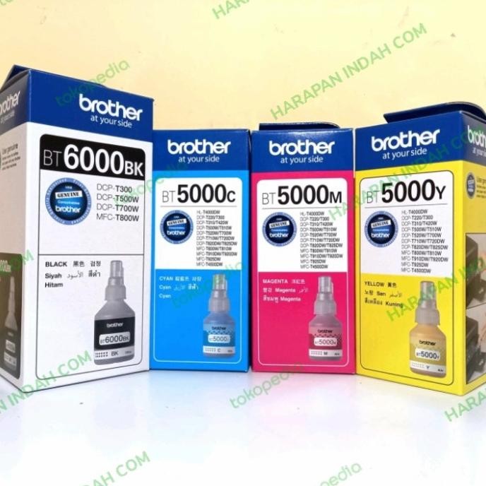 PAKET TINTA BROTHER BT 6000BK+BT 5000 C,M,Y.DPC-T300,HL-T4000DW Original