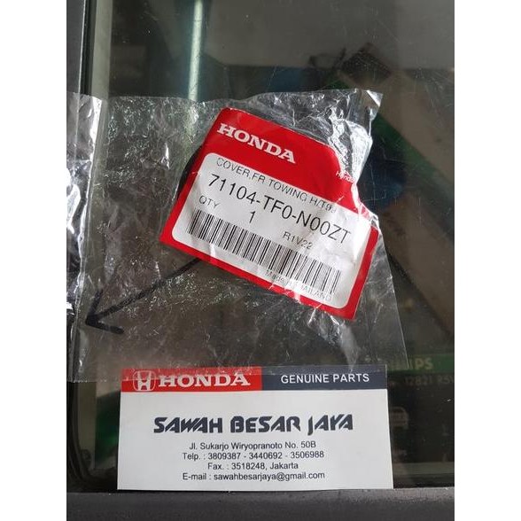 Cover Tutup Towing - Derek - Hook Bumper Depan Honda Jazz RS 2012 2013