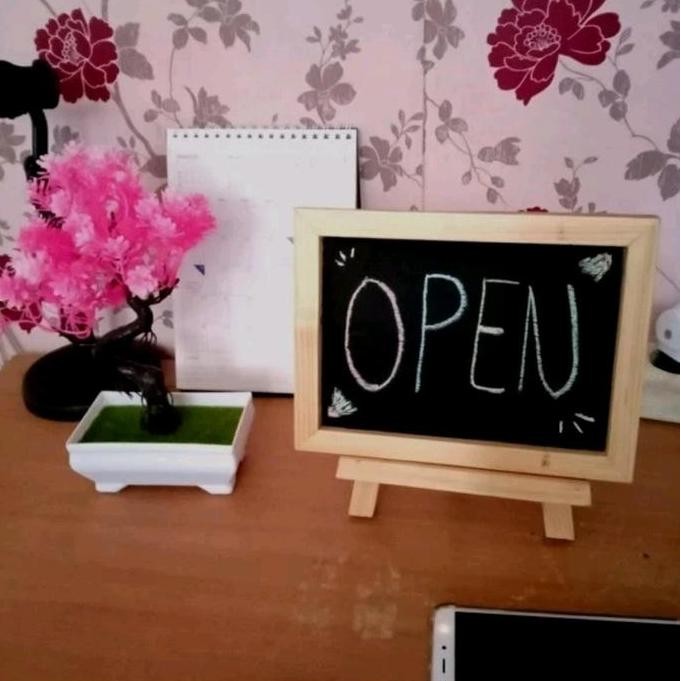 

standing 15x20 Papan tulis kapur mini, Chalkboard, Blackboard, Standing mini Chalkboard papan tulis kecil food taq Kayu by Radhiant official