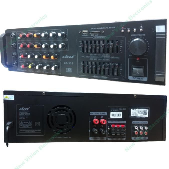 Amplifier Dat Da-303 Original Ampli Power Equalizer Mixer Karaoke Original
