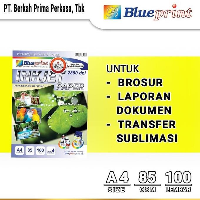 

Kertas Inkjet , Inkjet Paper Blueprint 85 Gsm A4 Promo