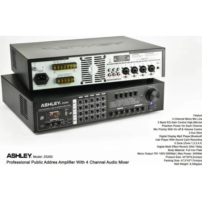 Power Amplifier Ashley Z5200 Z 5200 Original Original