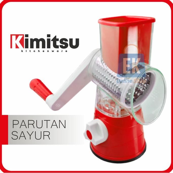 Parutan Sayur Stainless KIMITSU KVG-180 | Parutan Sayur Putar | Pengiris Sayur | Pemotong Sayur | Pe