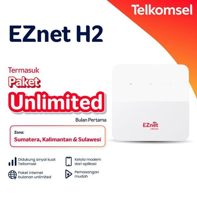 Murah Telkomsel EZnet H2 Internet Modem Wifi Unlimited Non COD