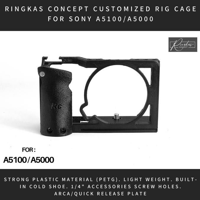 Customized Rig Cage Case for Quick ReleaseSony A5000 A5100 RIBGKAS CONCEPT murah