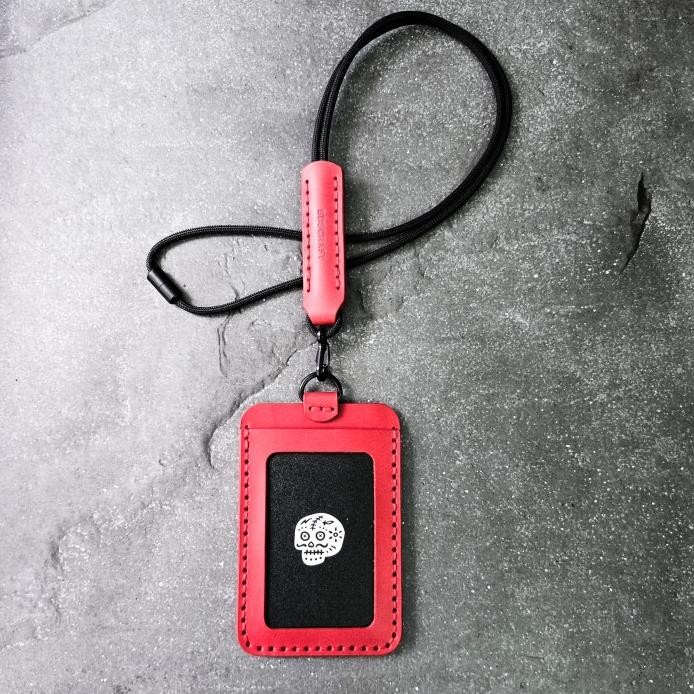 

BDS JAZZ - Italian Leather Lanyard ID card Holder murah