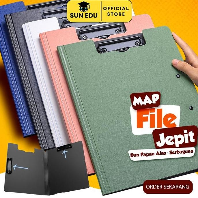 Map kertas 2 sisi A4 A3/ Clipboard with cover/ Map folder dokumen file Stationery box  file tas  ber