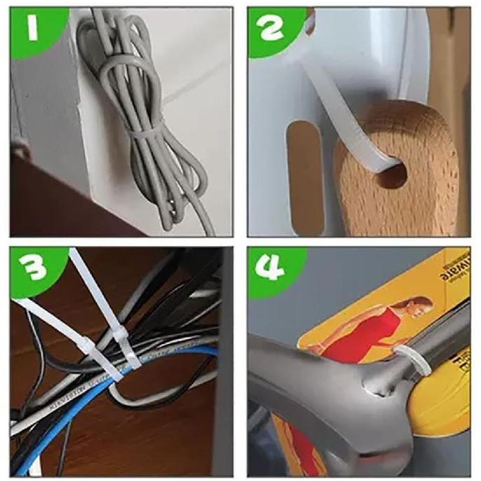 

HZ Cable Ties 4,8 x 400 mm Black and White murah