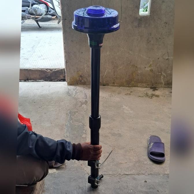 New Lampu tiang motor polisi patwal biru strobo