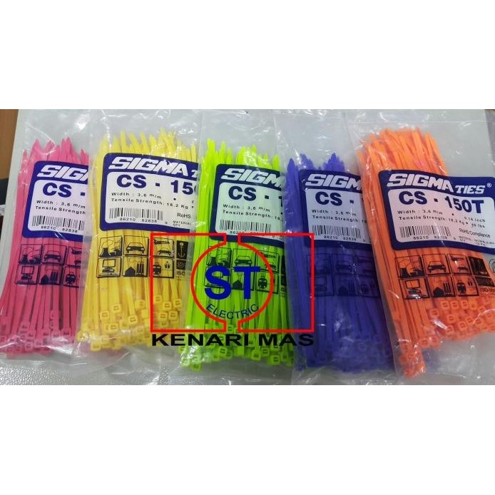 

Kabel Ties / Kabel Tis / Cable Tie CS 150 T Warna 15cm SIGMA CS150T murah