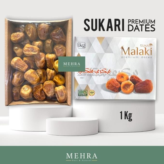 

Murah Kurma Sukari Malaki / Sukkari / Sukkary / Sukary / Sukarri / Sukarry Al Qassim Basah / Kering Original / Asli 1 Kg