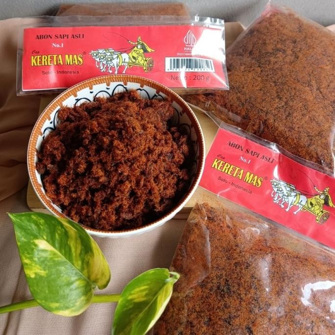 

Murah Abon Sapi Asli Gurih Cap Kereta Mas