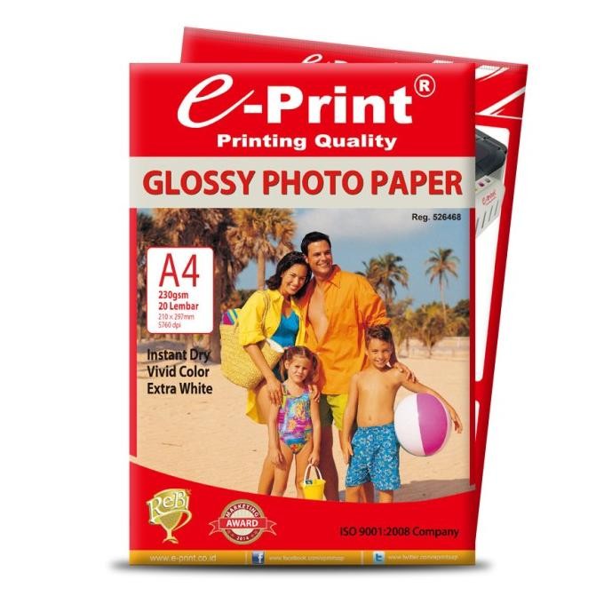 

E-Print Glossy Photo Paper A4 230 Gsm Terlaris