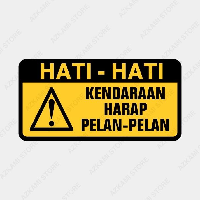 

Rambu Sign Plang Hati-Hati Kendaraan Harap Pelan 40Cm X 20Cm Alumunium Original