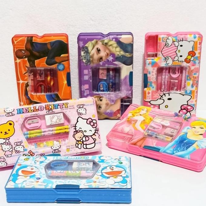 

Terbaru BOS Kotak Pensil Magnet Set/Tepak Pensil/Pencil Case/Pencil Box Stationery