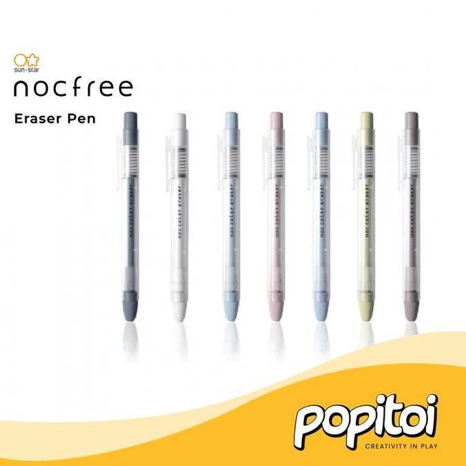 

Terbaru Sun Star Noc Color Pencil Eraser Pen Penghapus Pensil bentuk Pulpen Refill SunStar