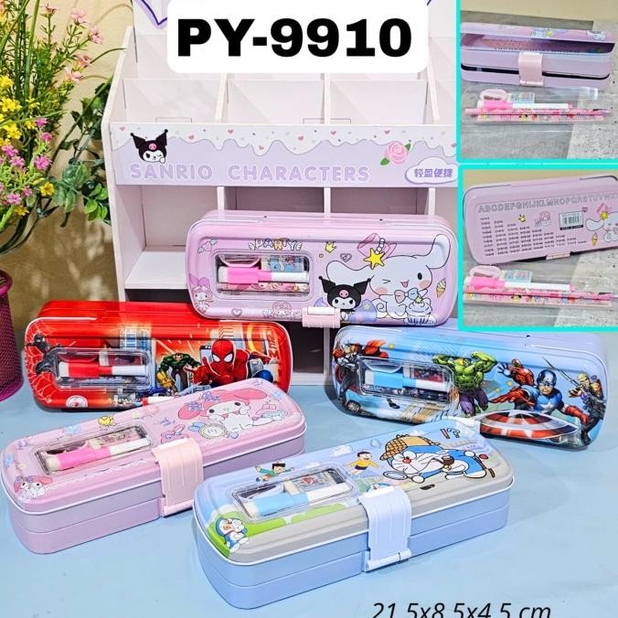 

Terbaru SOS Kotak Pensil Kaleng Set+WB 3 susun 8x21/Tempat Pensil/Tepak