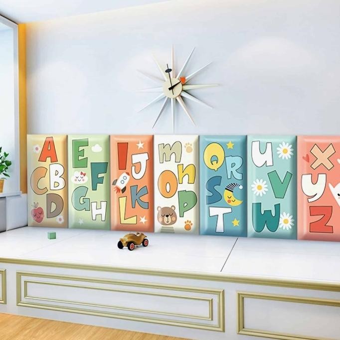 New Harga Per 1 Unit | [Kode D] Headboard Abjad Hiasan Dinding Kamar Wallpanel 3D | Aksesoris Rumah 