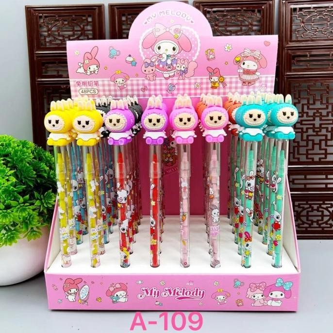 

Terbaru (48pc/56pc) pensil lantu susun/pensil susun karakter/pensil cabut/LANTU 1 BOX BESAR