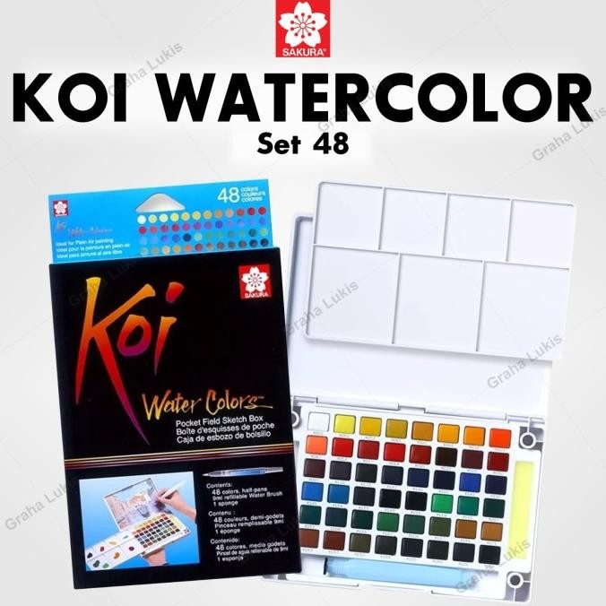 

Sakura Koi Watercolor 48 warna
