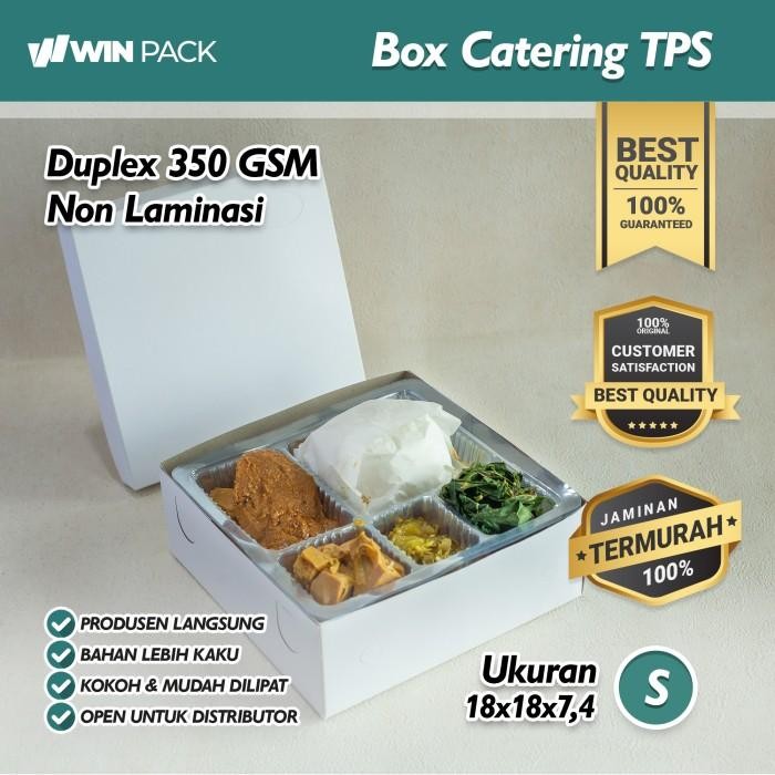 

Box Catering / Dus Nasi Tutup Pisah Duplex 400 Gsm Polos Size 18X18 Dan 20X20