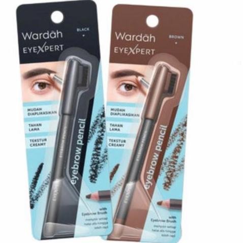 Terbaru WARDAH Eyebrow Pencil Black / Brown - Pensil Alis Hitam - Pensil Alis Coklat - Rias Mata