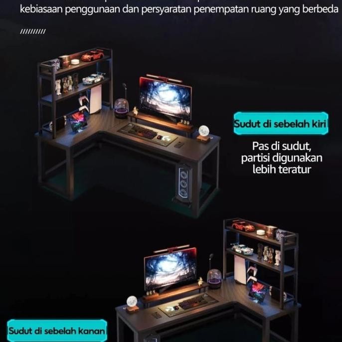 [BestSeller] Meja Gaming Bahan Carbon Berkualitas / Meja Komputer / Meja Belajar / Meja Gaming Kaki 