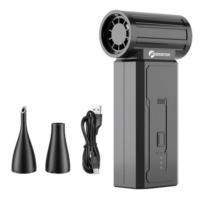 Booster W01 Mini Turbo Jet Fan USB Rechargeable Turbo Blower Fan, Motor Tanpa Sikat 130000 RPM, 35m/