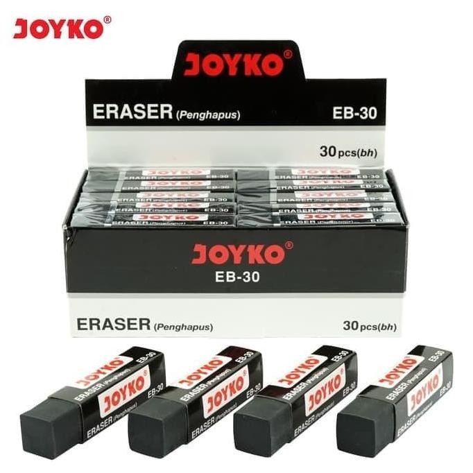 

Terbaru Joyko Eraser Penghapus Pensil EB-30 EB30 Isi 30 Stip Hitam Besar ORI
