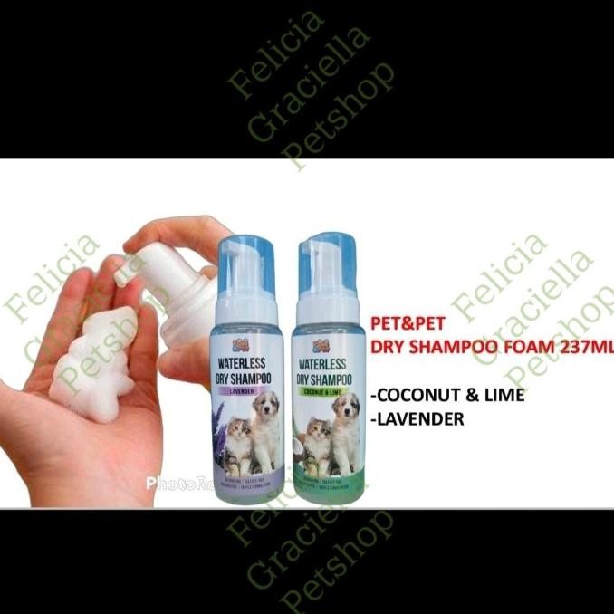 waterless dry shampoo deodorizing sampo mandi kering kucing anjing Terlaris
