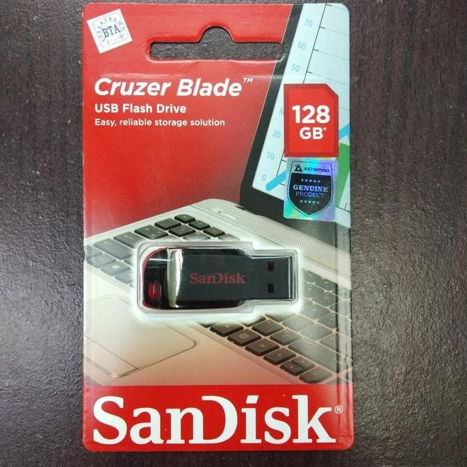 ORIGINAL SANDISK FLASHDISK 128GB CRUZER BLADE CZ50 USB FLASHDISK 128GB