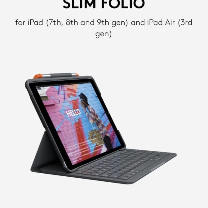 Logitech Slim Folio Keyboard iPad 9 / 8 penganti smart keyboard 10.2