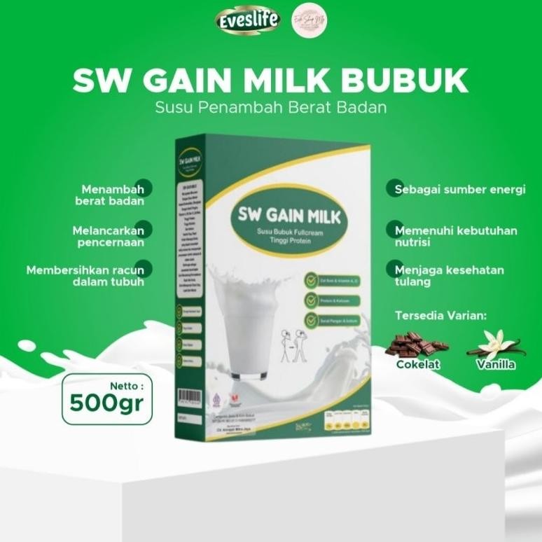 

500GR SW GAIN MILK SUSU PENGGEMUK DAN PENAMBAH BERAT BADAN BPOM