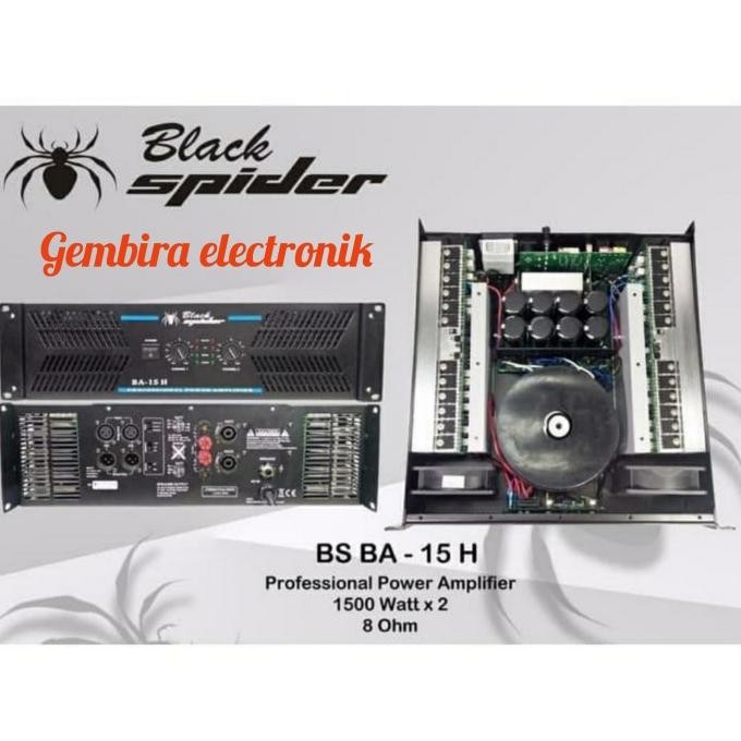 Terlaris Power Black Spider Ba 15H Sound System Audio Power Original