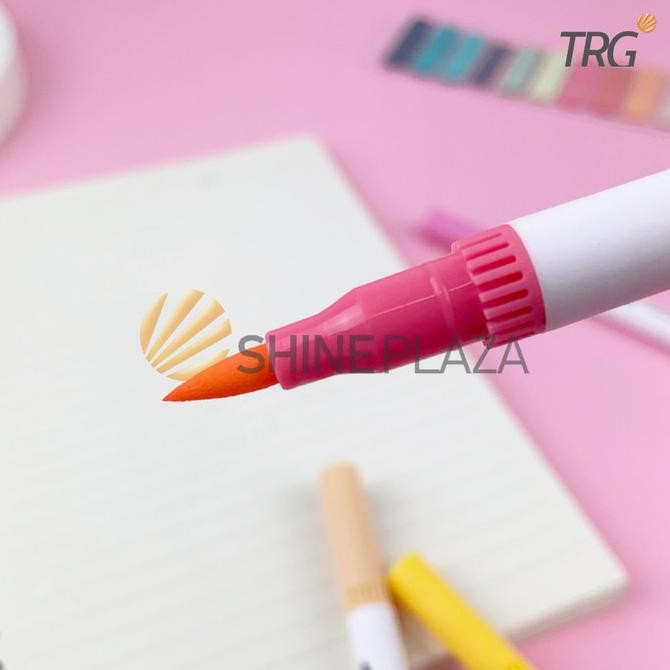 

Tersedia Trg Color Brush Pen Set Double Tip Pastel 12 Colors Cbp-02 - Pulpen Pena Spidol Kuas Warna Trg