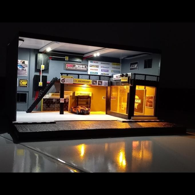 diorama hotwheels bengkel