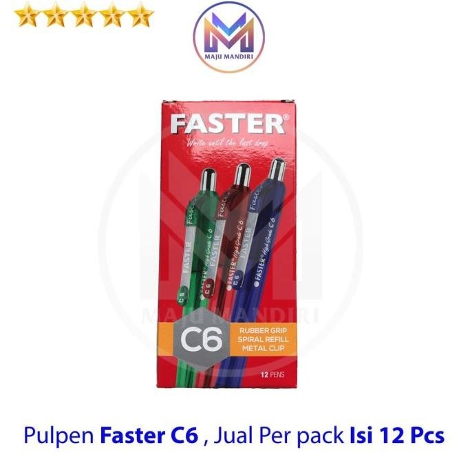 

Tersedia Pen Faster C6 Cetek / Pulpen Cetik / Ballpen Faster 0.5Mm Hitam Biru