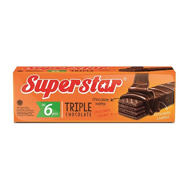 

SUPERSTAR TRIPLE CHOCOLATE 6 PCS - COKELAT