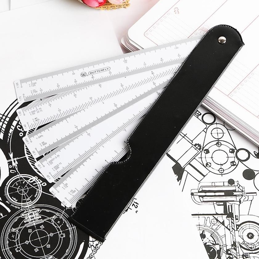 Premium Alat Penggaris Skala Arsitektur / Penggaris Skala Grafis Arsitektur Bentuk Kipas Multi Rasio