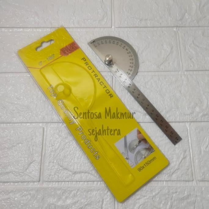 

siap kirim protactor busur derajat stainless stel alat ukur sudut penggaris sudut