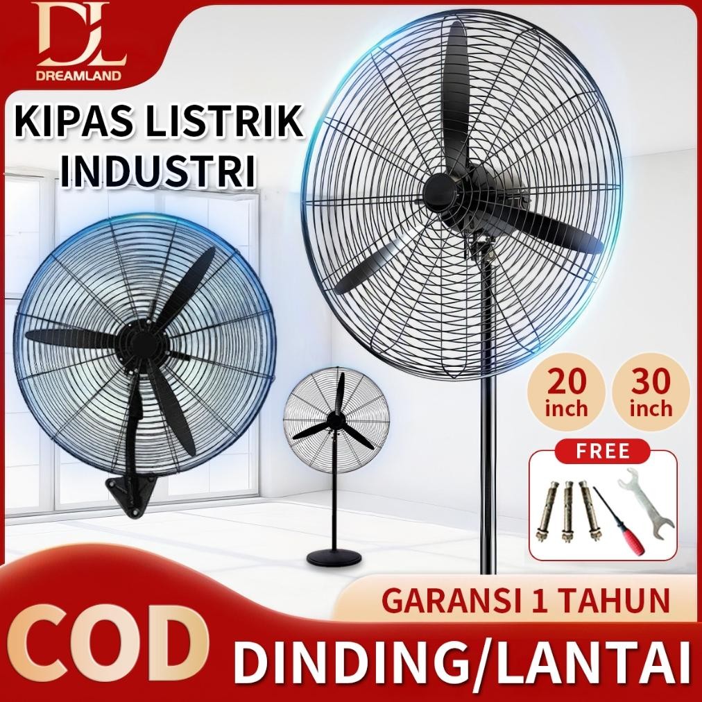 Kipas Angin Dinding Industri 20/30 Inch kipas angin dinding Kipas Angin Berdiri Tiga penyesuaian gig