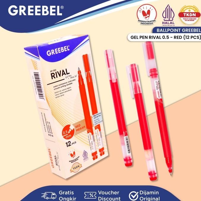 

Tersedia Greebel Pulpen Gel / Gel Pen Rival Gp-502 0.5 Merah (12Pcs/Set) / Ballpen Gel Ballpoint Bolpen Bolpoin Pena Gel