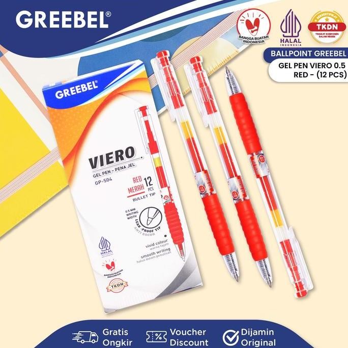 

Tersedia Greebel Pulpen Gel / Gel Pen Viero Gp-504 0.5 Tinta Merah (12Pcs/Set) / Ballpen Gel Ballpoint Bolpen Bolpoin Pena Gel