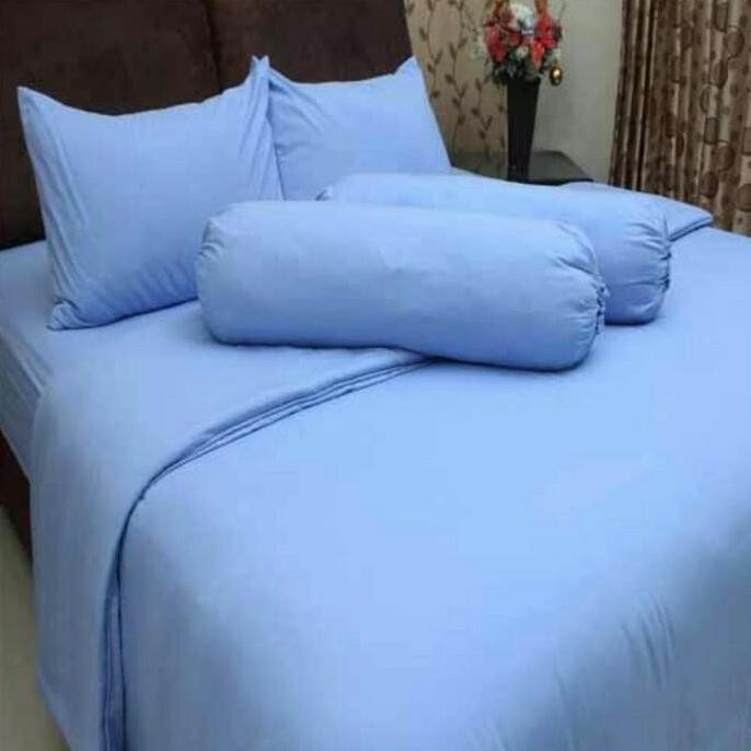 SPREI POLOS ROSEWELL BIRU MUDA 100X200 CM