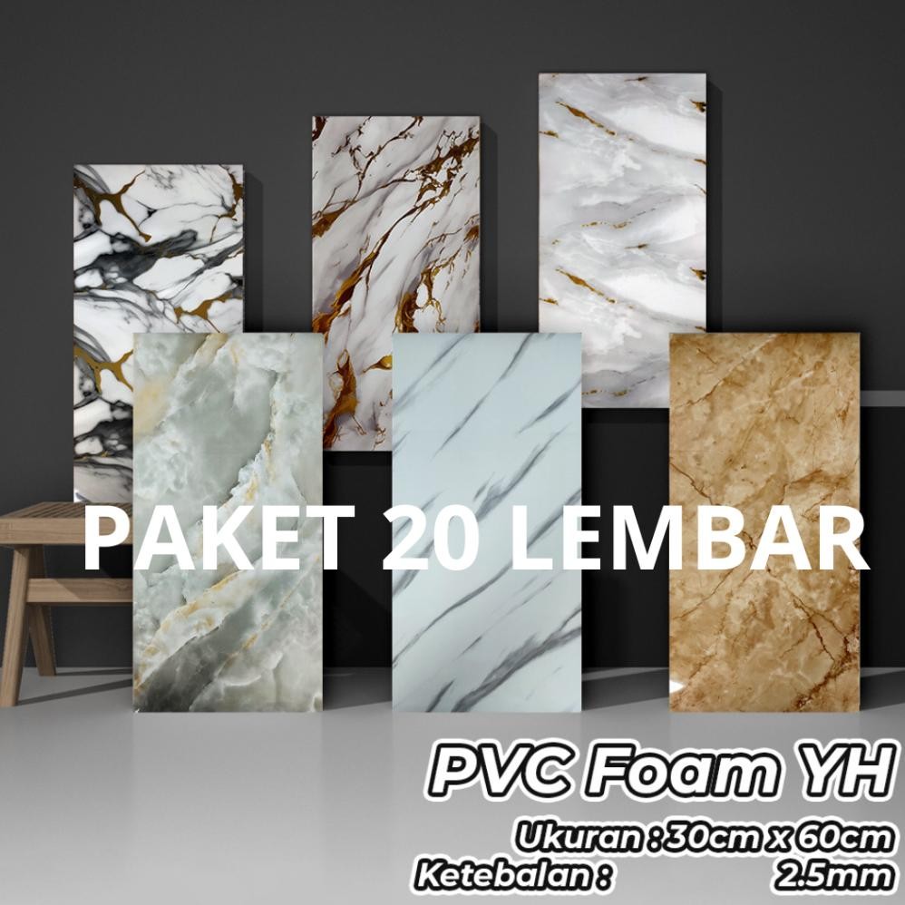 Paket 20 Lembar Wallpaper Dinding Kamar Aesthetic / Wallpaper Dinding / Karpet Vinyl Lantai / Foam